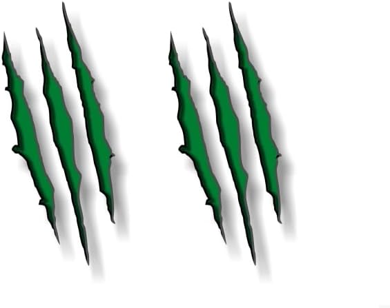 Vista 15 de 2 Calcomanías de Vinilo con Marcas de Garras Desgarradas Dinosaurio Jurásico Monstruo Arañazos Efecto Metal Desgarrado para Vehículos y Parques