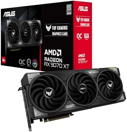 ASUS TUF Gaming Radeon RX 9070 XT OC Edition 16GB GDDR6 Gaming Gr...