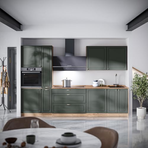 Mueble de botica Fame-Line verde y roble de 20 cm para cocina 3
