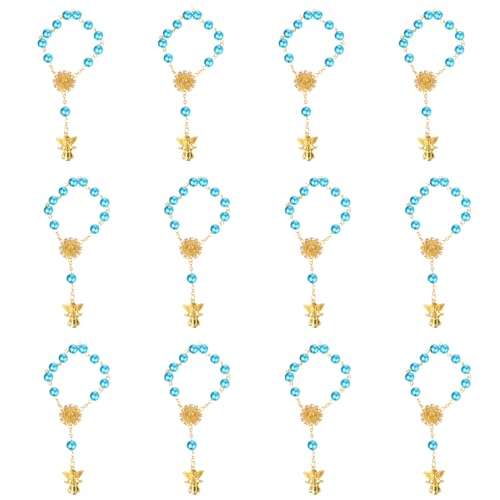 FRCOLOR 12 Piezas rosario de ángel baphomet adornos de muñeca cómodas cadenas de mano colgantes de muñeca creativos pulseras elegantes cuerdas de mano novedosas aleación Blue