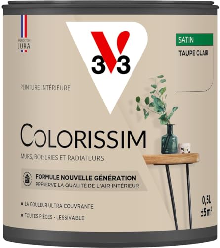 V33 Peinture multi-supports Colorissim® Taupe clair satin 0,5L