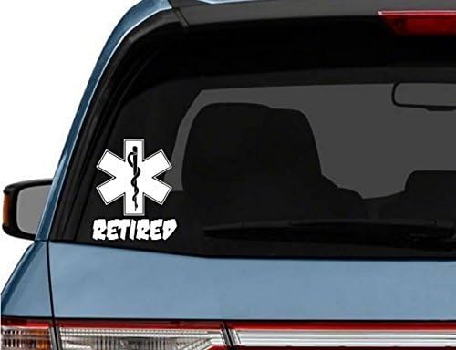 Brand CUSTOM RETIRED PARAMEDIC car truck Laptop Decal Sticker decals sticker EMT EMS MEDIC PARAMEDIC FIREFIGHTER Fire Medic Rescue Ambulance Star of Life