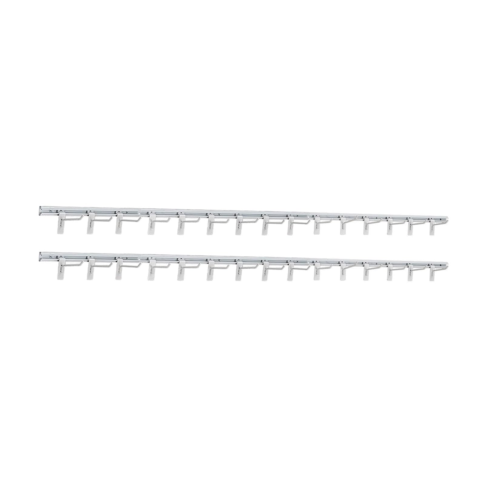 Confezione da 2 pannelli dogati con 30 ganci lunghi, versatili pannelli da parete a doghe per garage, cucina, negozio al dettaglio di stoccaggio, strumenti di nizzazione, lunghezza 70 cm