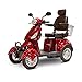 Ewheels EW-46 Recreational, 400 Lb Capacity, 35 Mile Range, Fully Assembled, Adult Mobility Scooter, (Red)