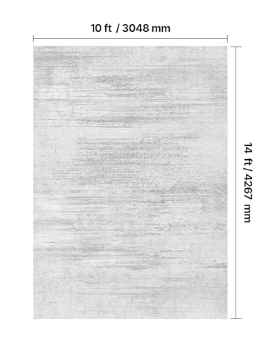 Tapete grande lavable 10 x 14 ft gris Vevor miniatura 2