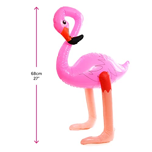 I LOVE FANCY DRESS LTD Nadmuchiwany różowy flaming - 25" (64 cm) wysoki nadmuchiwany flaming - uroczy nadmuchiwany ptak na imprezy przy basenie i imprezy tematyczne (opakowanie 1 szt.)