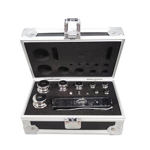 JARYANNIX M1 Calibration Weight Kit Precision 1mg-200g Stainless Steel Lab Weights with Space-Saving Case, 25pcs for Scientific Industrial Educational Use