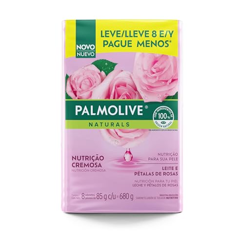 Sabonete em Barra Palmolive Naturals Nutrição Cremosa Leite e Pét...