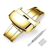 Hebilla de Acero Inoxidable para desplegar Relojes, Color y Ancho (16 mm, 18 mm, 20 mm, 22 mm)