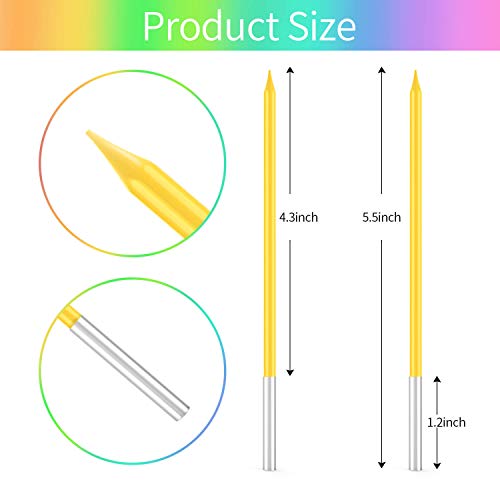 image for BEANLIEVE 20-Count Rainbow Birthday Candles - Colorful Birthday Candle