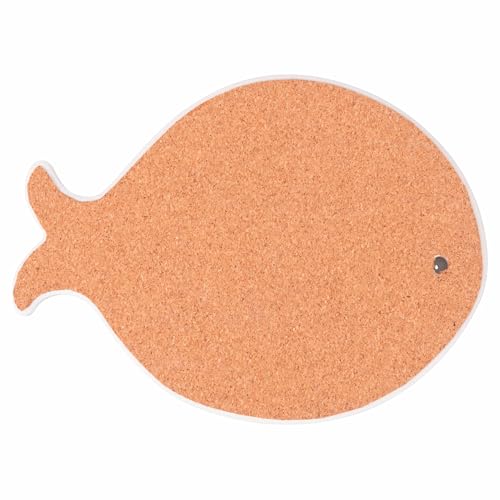 Set mit 4 dekorativen Fliesen 20 x 16 cm aus Keramik, Unterseite aus Kork, Farbe Fish