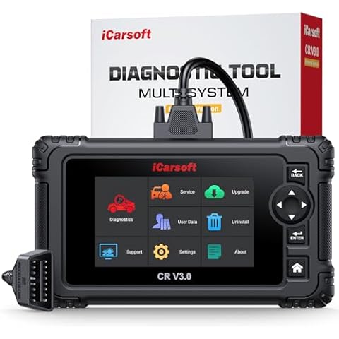 Bidirectional OBD2 Scanner Diagnostic Tool, iCarsoft CR V3.0 (Enhance Version) Vehicle Scan Tool 45 Reset+38 Extra Services,All System, Active Test Code Reader, Auto VIN, Free Update Cover