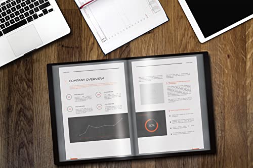 Better Office Products 3201X 12 Pocket Bound Presentation Book, Black, Clear View Front Cover, 24 Sheet Protector Pages, 8.5 Inch X 11 Inch Sheets, Art Portfolio thumb #7
