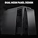 DARKROCK MH200 Black PC Computer Case for Office&Gaming Compact Mid-Tower Micro ATX Mini ITX High-Airflow Mesh Front & Side Panel Top 240mm Radiator Support Type-C Ready, ARGB 120mm Fan Pre-Installed