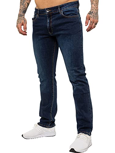 Enzo Herren-Jeans, gerades Bein, Stretch, Basic, Arbeitshose, Denim-Hose,...
