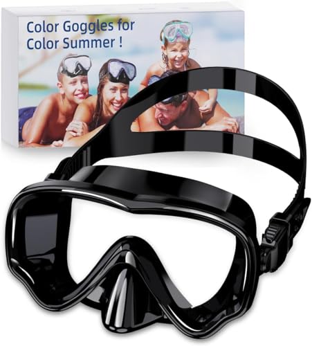 Masque De Plongée Findway Adultes - Kit Snorkeling Avec Tuba Sec - Verre Trempé Anti-Buée - Silicome Alimentaire