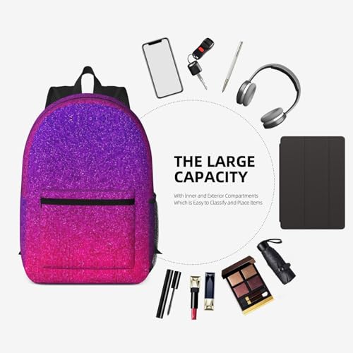 Sac à dos tendance noir bicolore taille unique avec compartiments de rangement - 7