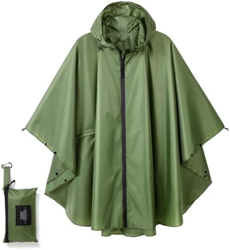 Casaco de chuva com capuz moderno à prova d'água com bolso para m...