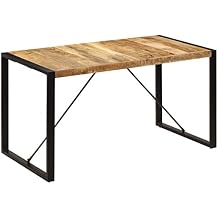 vidaXL Dining Table, Kitchen Table for Breakfast Dinner, Dining Room Table for Home, Dining Furniture, Industrial Style, Solid Mango Wood