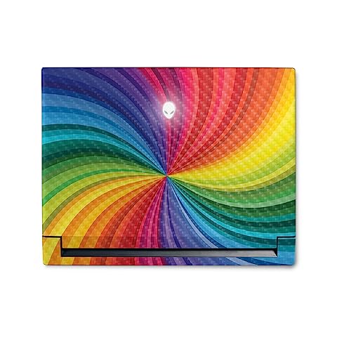 Image of MightySkins Carbon Fiber Skin Compatible with Alienware M18 R1 (2023) Full Wrap Kit - Color Swirl | Protective, Durable Textured Carbon Fiber Finish | Easy to Apply & Change Styles | Made in The USA