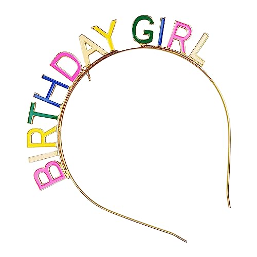 Fofuyim Birthday Hairband for Girl Princess Birthday Tiara Birthdays Metal Headband Birthdays Accessories Girl Headbands