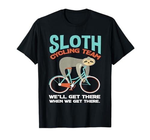 Sloth Cycling Team Lazy Sloth Bike Biker Funny Bicycle T-Shi