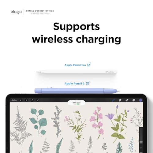 Image of elago X MONAMI Pencil Case Compatible With Apple Pencil Pro Case,Compatible With Apple Pencil 2Nd Generation Cover Sleeve,Magnetic Charging,Double Tap,Squeeze,Haptic(Must Read Guide)(Viola),Blue