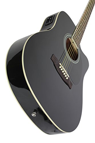 Jameson Guitars 979 BLACK CSE Full Size Thinline Acoustic Electric Guitar thumb #3