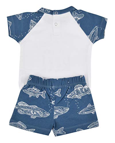 Image of Unique Baby Boys Daddy and Me Matching Fish Pattern Polo Shirt