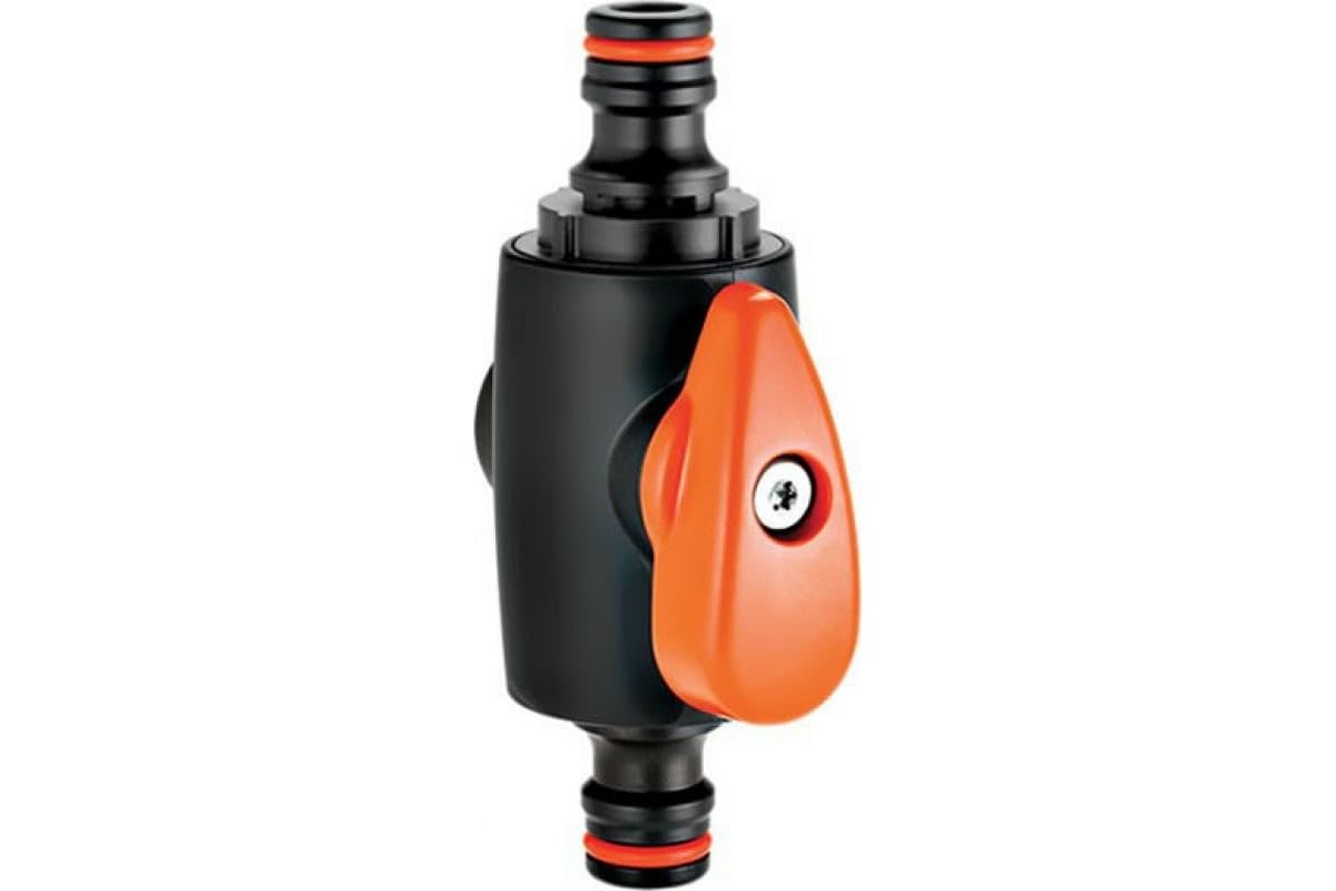Two-Way, Male/Male Hose Connector with Shut-Off Valve - 8611 - Claber