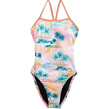 Speedo Girls The One Printed 830 One Piece Swimsuit, Palm Tree Print, Size 24 Age 5-6