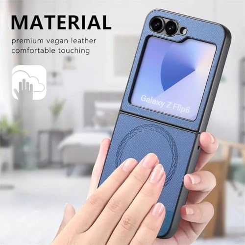 Coque magnétique pour Samsung Galaxy Z Flip4 bleue protectrice - 6
