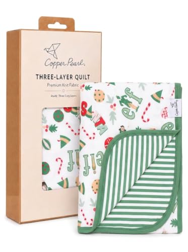Image of Copper Pearl Jumbo 3-Layer Baby Blanket: Soft Baby Quilts for Boys and Girls | Breathable, Cozy, Toddler Blanket | Baby Quilt for Newborns | 46x46 Premium Polyester /Rayon | Elf