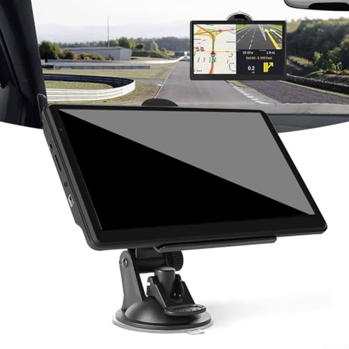 Car Sat Nav, 7 Inch GPS Navigator Touchscreen, Live Traffic Map For Car Truck Navigation, UK Ireland Maps Lifetime Update, Hands- Calling and Driver Alarm