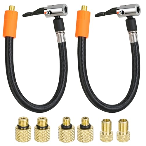 WYNNsky 2PCS Portable Air Pump Inflator Hose Replacement with 360 Degree Air Chuck