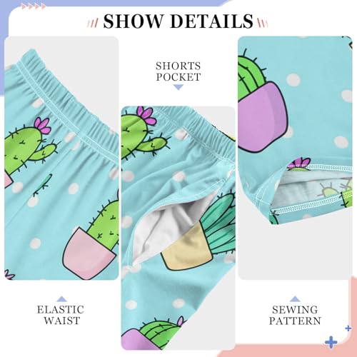 J JOYSAY Potted Cactus Plants Pajamas Pants Soft Long Pajama Bottoms Lounge Sleep Pants Size S-XL4