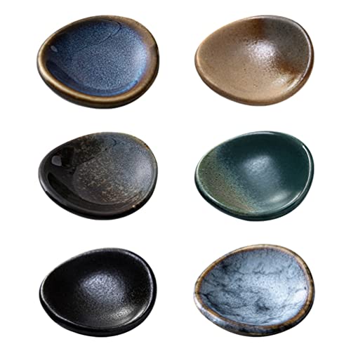 Catálogo de Soportes para palillos - los preferidos. 42 Luxshiny Soporte De Palillos De CeráMica 6 Piezas Descanso para Cubiertos Organizador De Vajilla con DiseñO JaponéS Colores Surtidos para DecoracióN Y Uso En Hogar