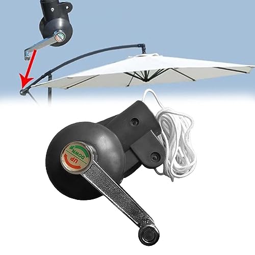 NIKJEBDF Terrassenschirm-Kurbel-Griff, Durchmesser: 43 mm, robust, rostfrei, drehbar, universal, abnehmbare Griffe, Ersatzteil für Outdoor-Sonnenschirm, Terrassenschirm, Kurbel, Regenschirm – Bild 4