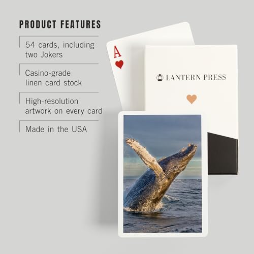 Lantern Press Humpback Whale Baraja Póker 52 Cartas miniatura 3
