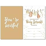Boho Baby Sprinkle Invitations with Envelopes Set of 20 Baby Clothes Gender Neutral Baby Shower Party Invites