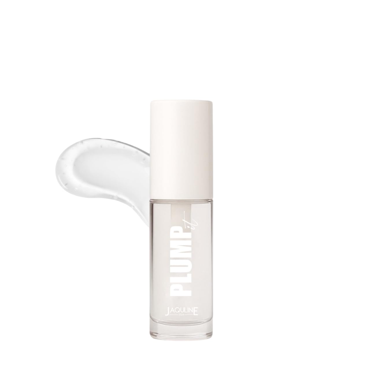 JAQULINE USA PLUMPit Lip Plumper Volumizer | Adds Volume & Hydration | Lightweight, Non-Sticky Formula | Soft Peach Shade | Smooth Application - Barely There 01, 3.5ml