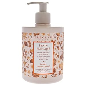 L’Erbolario Berries Flowers Wood Cleansing Gel Face and Hands – Cleanser Face Wash for Dry, Oily Skin – Facial Cleanser Scented Removes Makeup and Sweat – Hand Cleanser for Sensitive Skin – 16.9 oz