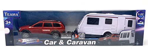 PLAYJOCS GT-4965 CAR WITH CARAVAN, Blau, 13.31 inches x 4.72 inches - Image 2