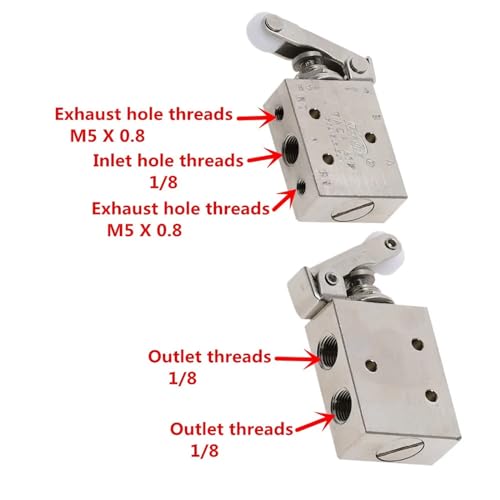 Válvula de interruptor de botón neumático TAC2-31V para control de aire 3