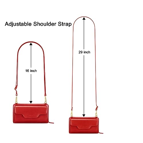Image of nuoku Women's Small Crossbody Bags Wristlet Clutch Wallet Purses with Card Slot Phone Holder