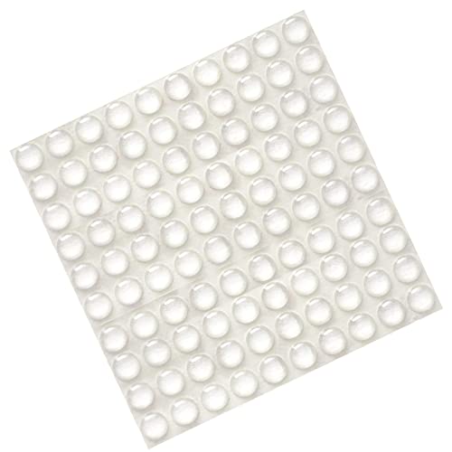 Drawer Bumpers Pads 6mm*2mm - Self Adhesive Clear Rubber Feet for Cabinet Door, Cupboard, Furniture, Laptop, Table - Tiny Anti-Slip Bumpons Noise Dampening Buffer Pads (100)