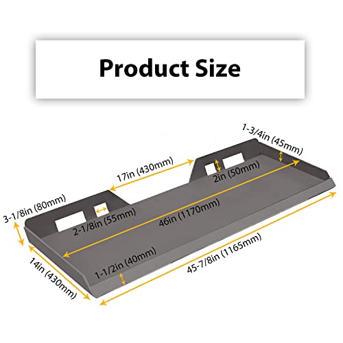 New 1/2" Skid Steer Mount Plate Quick Tach Attachment Loader Plate Compatible With Bobcat Kubota, With One Year Warranty #TOP3