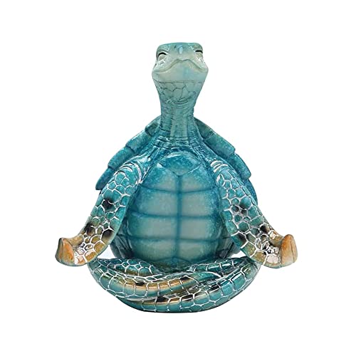 Bosiyrggrl Tortuga- DecoracióN de Tortuga de Yoga de MeditacióN-Figura de Tortuga de Yoga para DecoracióN de HabitacióN de JardíN Espiritual (B)