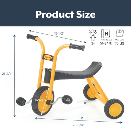 Image of Angeles Kids Tricycle with Airless Rubber Tires, Trike, 3 Years and Up