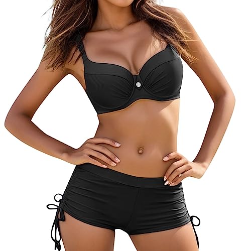 Maillot de bain deux pièces natation finitions contrastantes F529